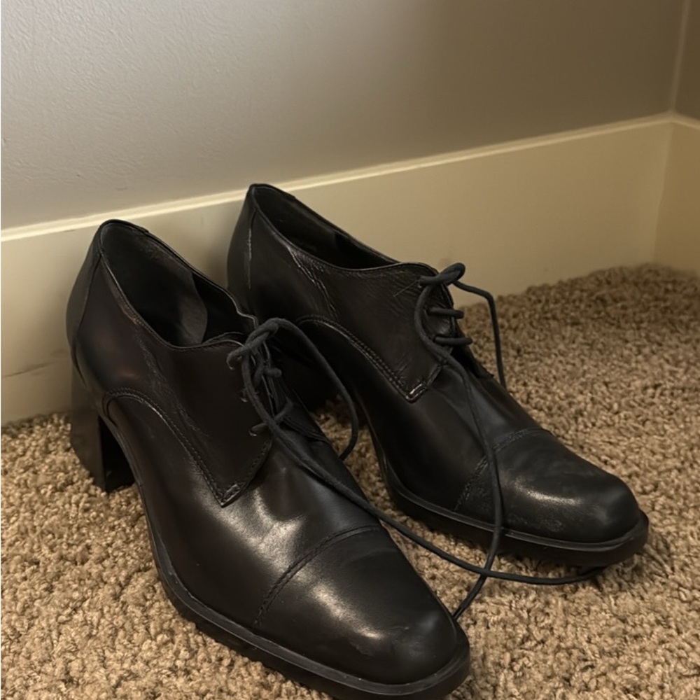 Leather dress shoes